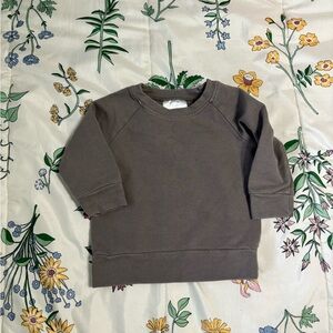 Mebie baby French Terry Crewneck Sweatshirt – Slate 18M